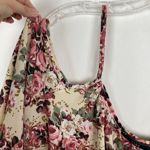 Vibe Sportswear Cold Shoulder Floral Blouse - Picture 2 of 5